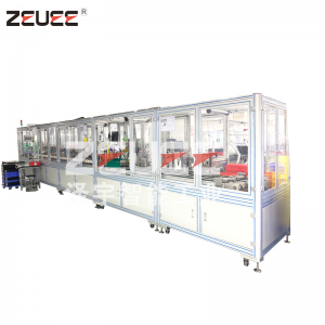 หุ่นยนต์กวาดชิ้นส่วนด้านข้างแปรงล้อตั้งเครื่องประกอบอัตโนมัติ