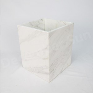 ชุดอุปกรณ์ห้องน้ำหินอ่อนสีขาวหรูหราและสง่างาม