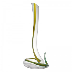 Sanzo ผู้ผลิตเครื่องแก้วที่ทำด้วยมือขายส่งที่ไม่ซ้ำกันแก้วเดียวขวดไวน์แดง \/ ขวดเหล้า 1200ml \/ 40oz 900031