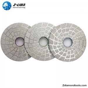 ZL-QH17 แผ่นสูญญากาศ brazed เพชร 4 นิ้วสำหรับเครื่องมือหิน