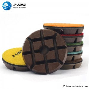 ZL-16KA Resin แผ่นขัดเงาคอนกรีตเปียกสำหรับเครื่องขัดพื้น