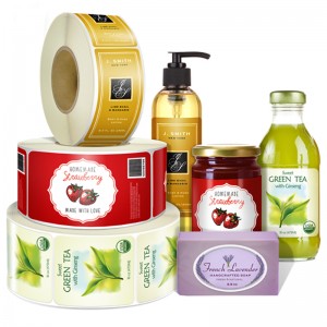 กาวตนเองที่กำหนดเองผลิตภัณฑ์การพิมพ์ฉลากสติกเกอร์กาวพิมพ์เครื่องพิมพ์กระดาษสติกเกอร์ฉลาก