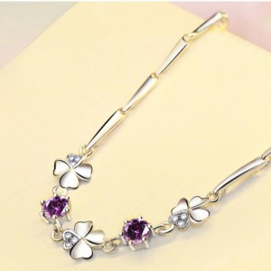 Saphire ผู้หญิงสร้อยข้อมือกำไลข้อมือ cubic z irconia