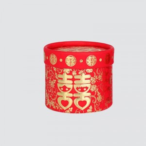 จัดงานแต่งงานที่กำหนดเองมีความสุขเหตุการณ์กระบอกกล่องขนมกล่องของขวัญอาหาร