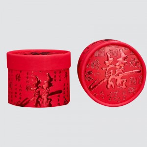 จัดงานแต่งงานที่กำหนดเองมีความสุขเหตุการณ์กระบอกกล่องขนมกล่องของขวัญอาหาร