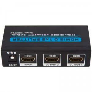 V2.0 HDMI 1x2 Splitter รองรับ 3D Ultra HD 4Kx2K @ 60Hz HDCP2.2