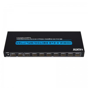 V2.0 HDMI 2x8 Switch \/ Splitter รองรับ 3D Ultra HD 4Kx2K @ 60Hz HDCP2.2