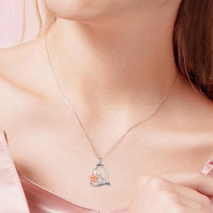 925 เงินสเตอร์ลิงโรสหัวใจจี้สร้อยคองบส่วนบุคคลสร้อยคอสลักออกแบบ 2020