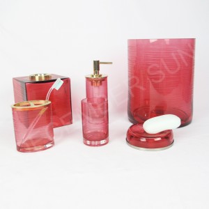 ชุดอุปกรณ์ห้องน้ำกระจกสีน้ำ