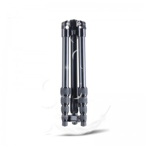 Kingjoy SF056 5 ส่วนชุดขาตั้งกล้องพับเก็บได้ด้วยการถ่ายภาพมุมต่ำและคอลัมน์กลางสามารถใช้เป็น monopod