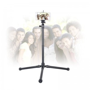 Kingjoy SC056 5 ส่วนชุดขาตั้งกล้องพับเก็บได้ด้วยการถ่ายภาพมุมต่ำและคอลัมน์กลางสามารถใช้เป็นโมโนโฟน