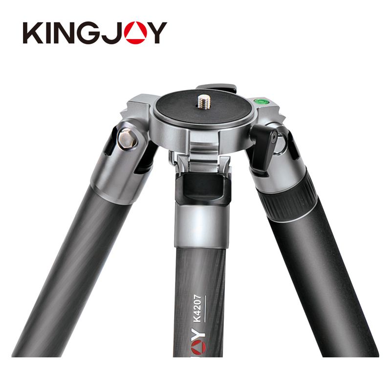 Kingjoy มืออาชีพยืดหยุ่นคาร์บอนไฟเบอร์กล้องวิดีโอขาตั้งกล้อง K4207