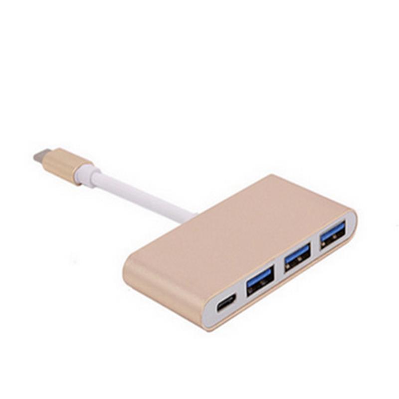 4-in-1 USB Type C เป็น USB 3.0x3 + Type C Hub Adapter