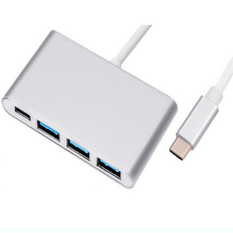 4-in-1 USB Type C เป็น USB 3.0x3 + Type C Hub Adapter