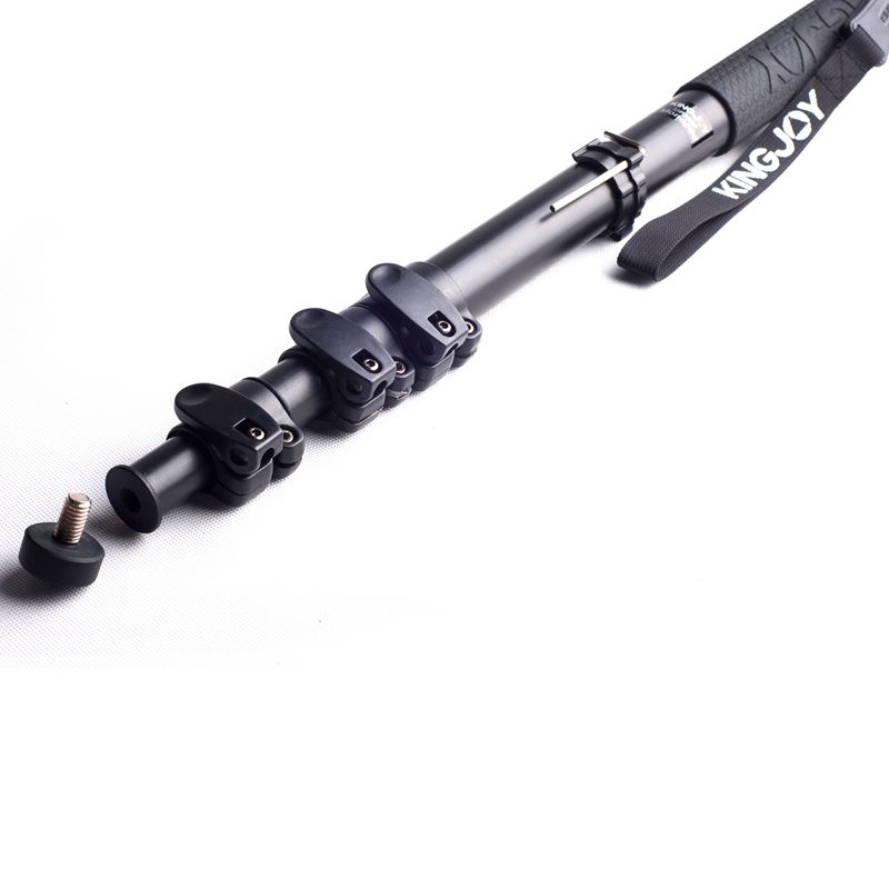 KINGJOY กล้อง Monopod Alpenstock, อลูมิเนียมพลิกล็อควิดีโอ Monopod สำหรับกล้องที่มี 1/4 