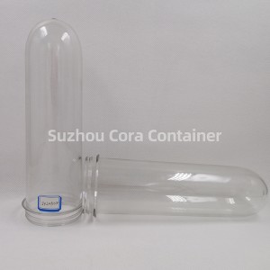 65 มม. 240 กรัมคอขนาด 72 มม. Plasitc Pet Preform สำหรับน้ำมันเครื่องดื่มน้ำ