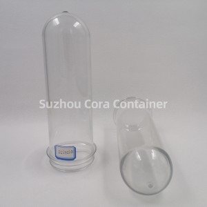 55mm 156g คอขนาด 62 มม. Plasitc Pet Preform สำหรับน้ำมันเครื่องดื่มน้ำ