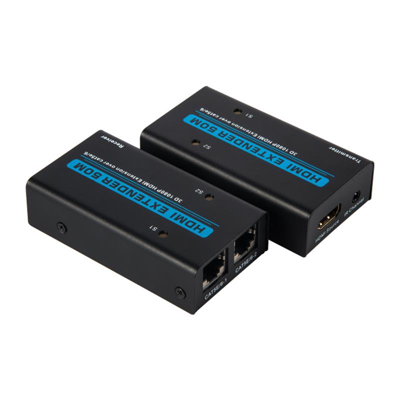 V1.3 HDMI Extender ความยาวมากกว่า 50 เมตรบนสายเคเบิลคู่ cat5e / 6 รองรับ Full HD 1080P