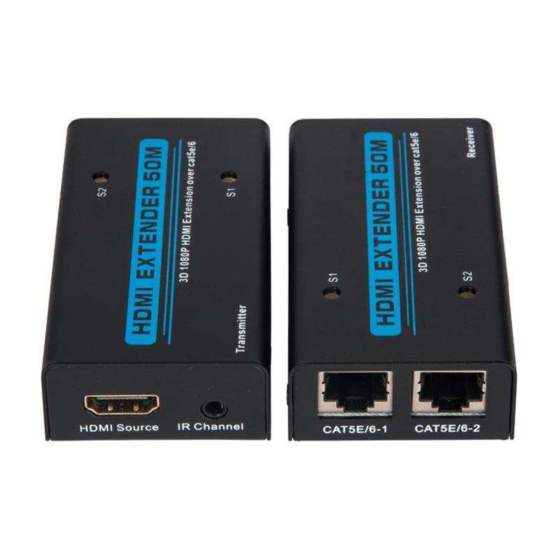 V1.3 HDMI Extender ความยาวมากกว่า 50 เมตรบนสายเคเบิลคู่ cat5e / 6 รองรับ Full HD 1080P