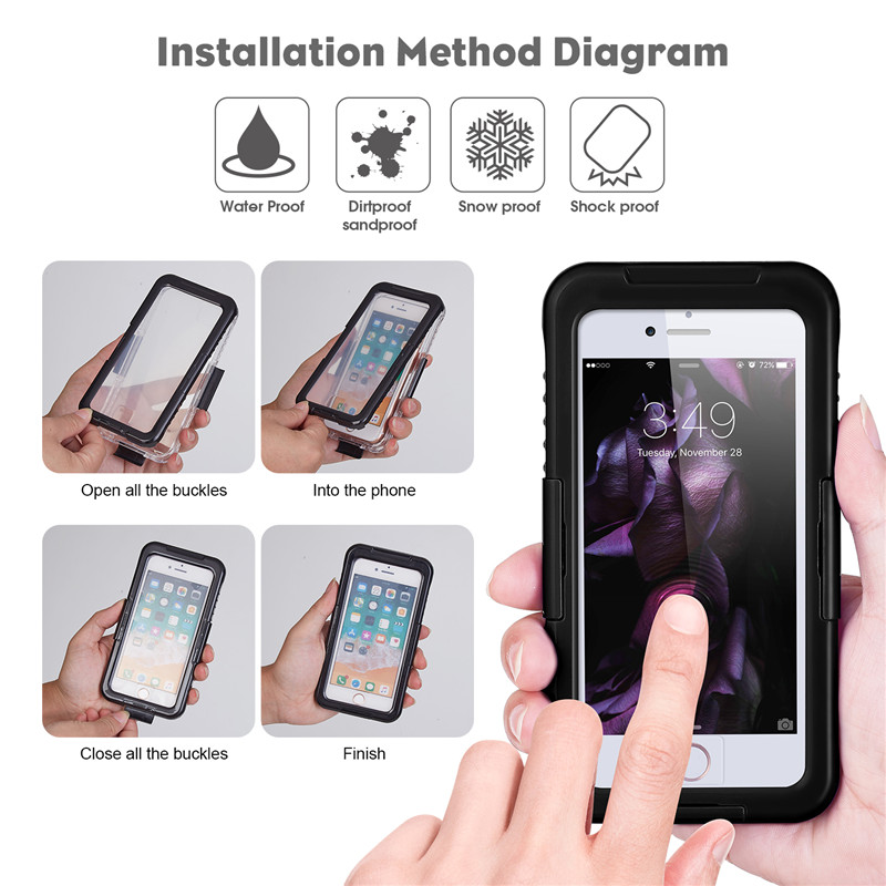 เปลือกโทรศัพท์มือถือใหม่ช่วยชีวิตโทรศัพท์มือถือเปลือกสีดำป้องกันหิมะ