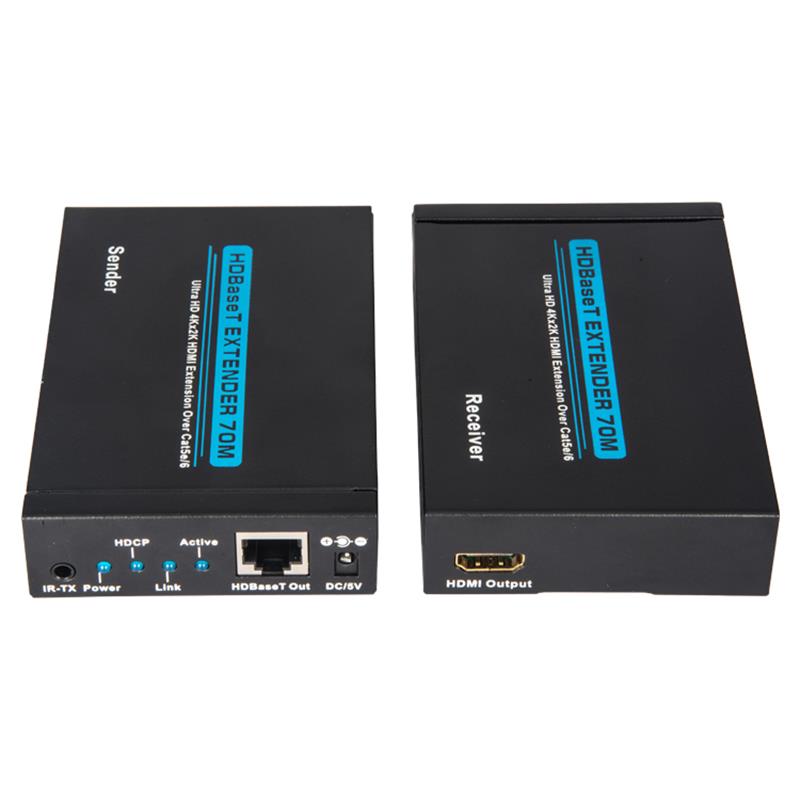 v1.4.4k hdbaset HDMI Extender 100M ชนิดเดียวของสายเคเบิลหลักเดียว 70m@4k2k และ 100m@1080p 60Hz และหนึ่งชนิด