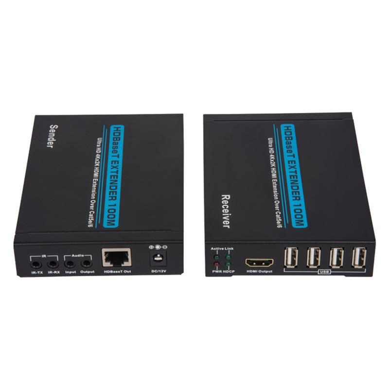 v1.4.4k hdbaset HDMI KVM Extender 100M ภายใต้ 4k2K และ 30Hz และผ่าน 5E-6 ประเภทสายเคเบิล