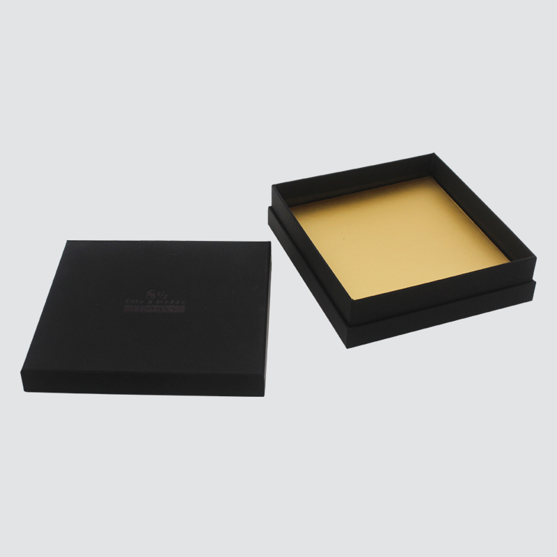 ที่กำหนดเองคลาสสิกกล่องดำเครื่องประดับอุปกรณ์เสริมสร้อยคอกล่องของขวัญ