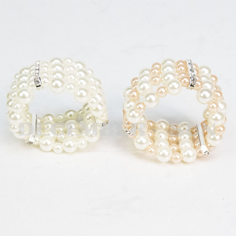 ขายส่งแหวนผ้าเช็ดปากแหวนมุกสวย ๆ