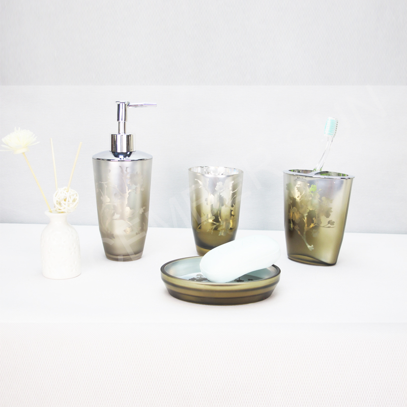 ชุดอุปกรณ์ห้องน้ำแก้ว 4 ชิ้น