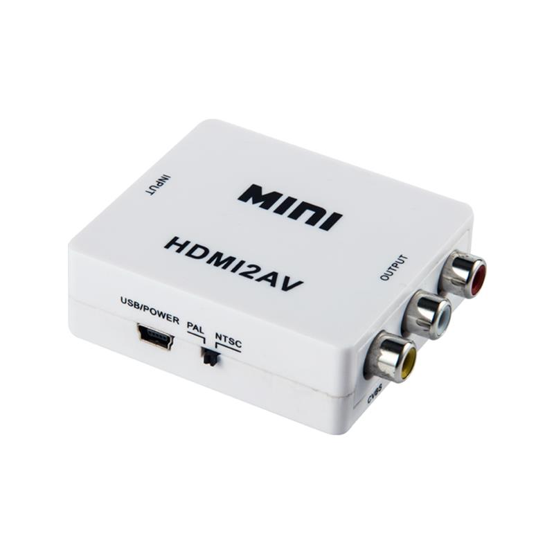 ขนาดมินิ HDMI to AV / RCA converter 1080P