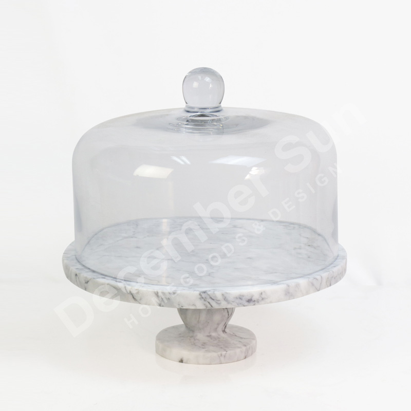 ราคาที่ดีที่สุดยืนเค้กหินอ่อนสีขาว