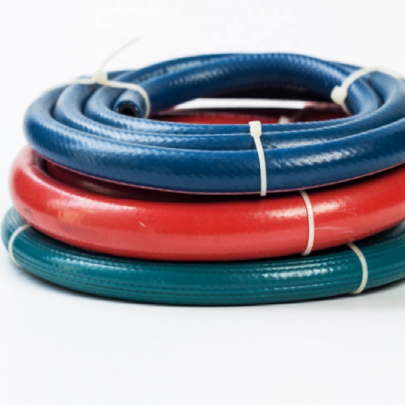 อากาศที่มีสีสันพีวีซีถัก lpg ท่อก๊าซโรงงานโดยตรง