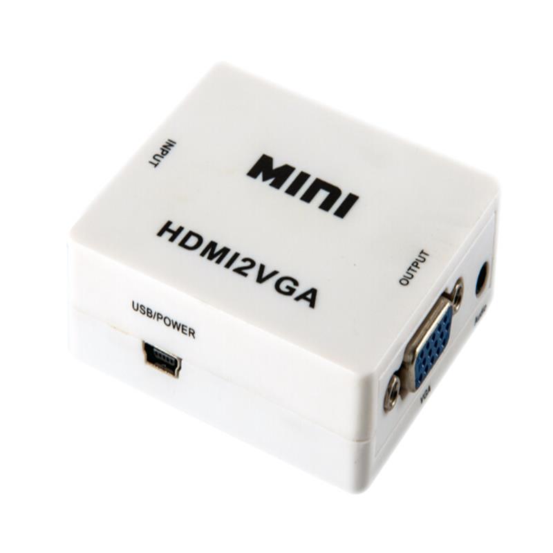 มินิขนาด HDMI เป็น VGA + Audio Converter 1080P