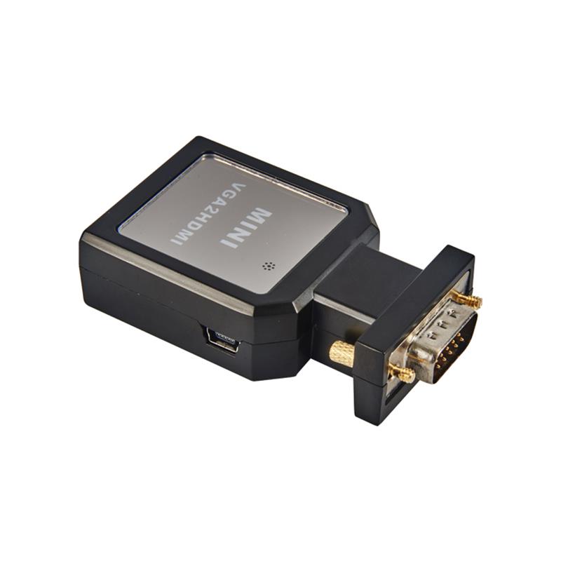 Metal Case MINI ขนาด VGA + 3.5 มม. เสียงเป็น HDMI Converter
