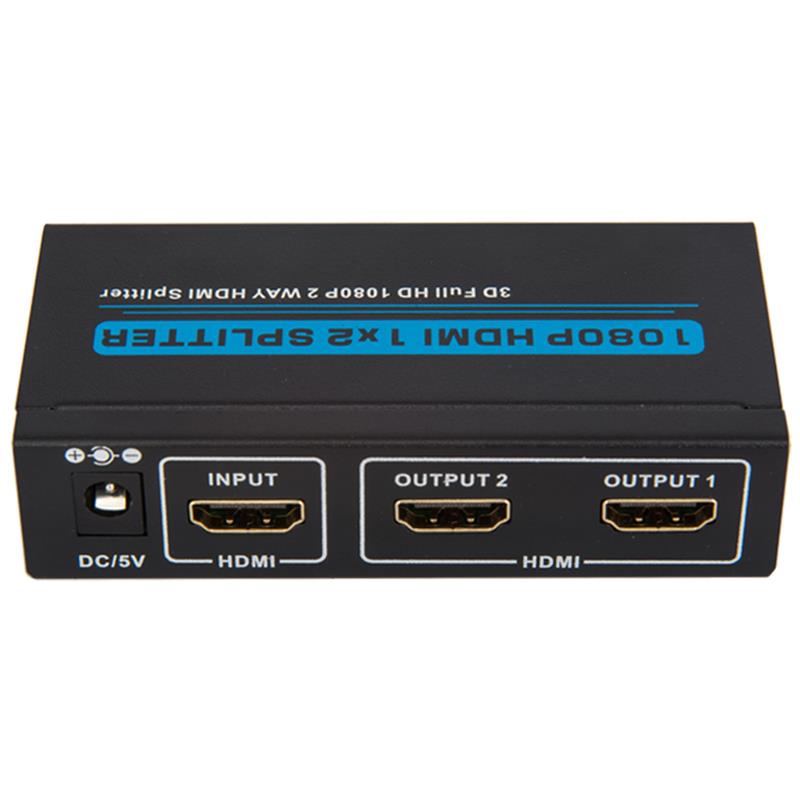 สองพอร์ต HDMI 1x2 Splitter รองรับ 3D Full HD 1080P