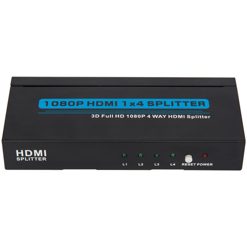 4 พอร์ต HDMI 1x4 Splitter รองรับ 3D Full HD 1080P