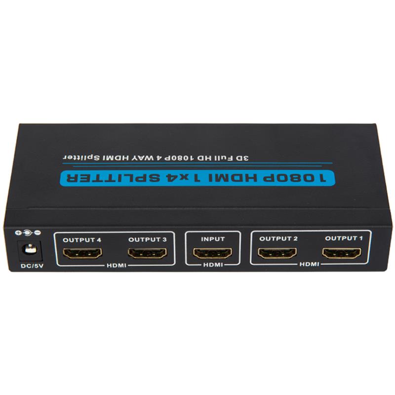 4 พอร์ต HDMI 1x4 Splitter รองรับ 3D Full HD 1080P