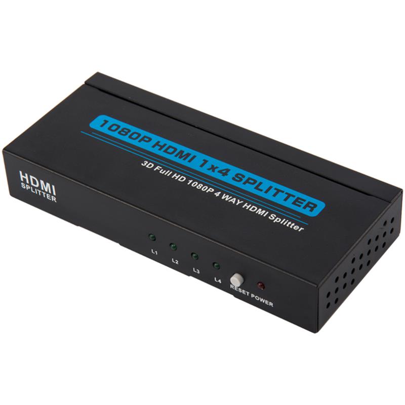 4 พอร์ต HDMI 1x4 Splitter รองรับ 3D Full HD 1080P