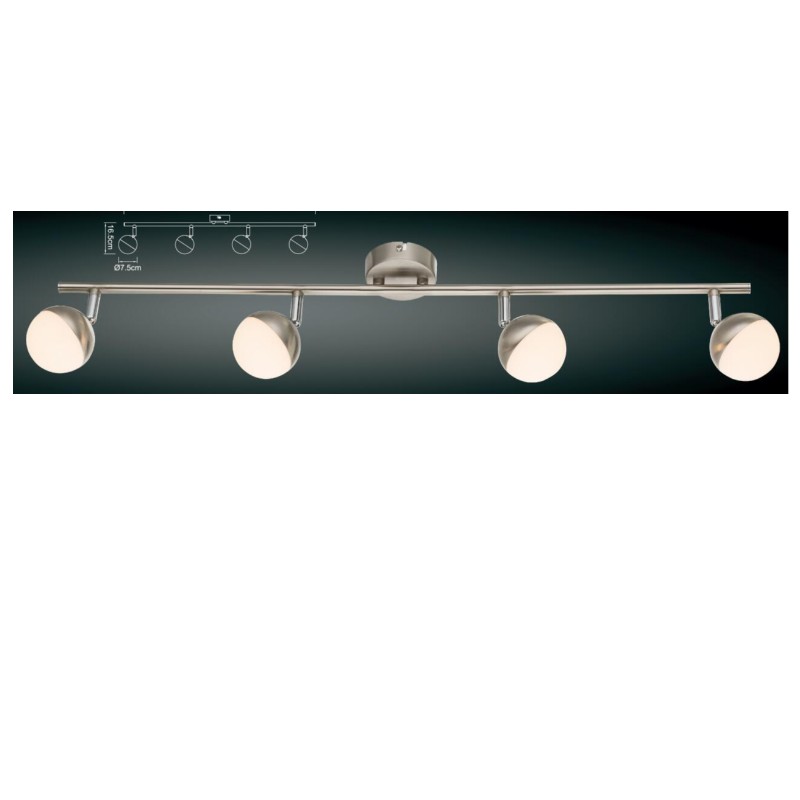 ไฟ LED แรงดันสูงสปอตไลต์ -4 พร้อมเฉดสีพลาสติกครึ่งทรงกลม