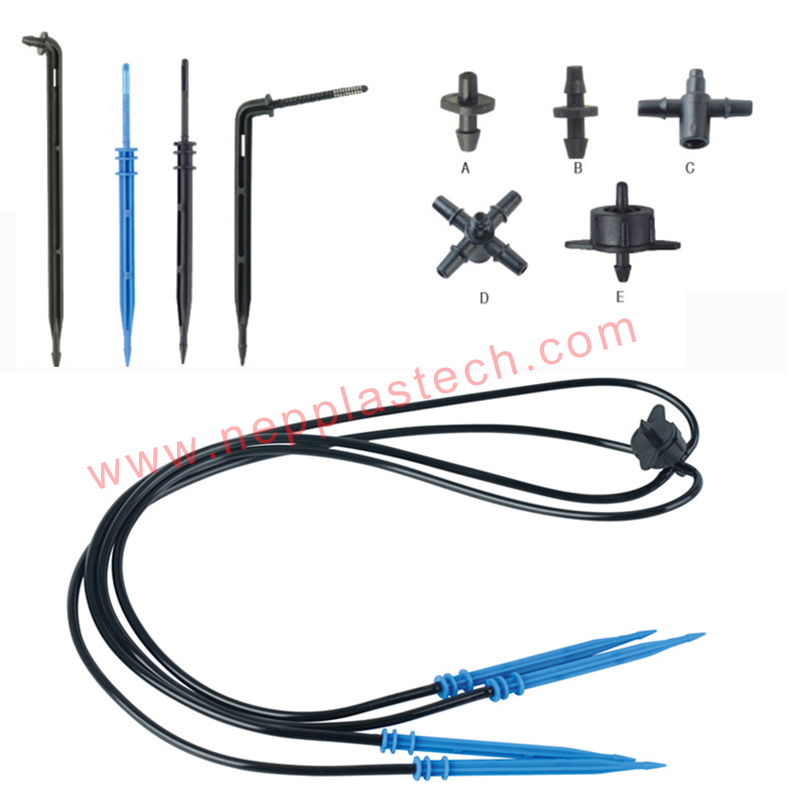 ฟาร์มผักระบบน้ำหยดการชดเชยแรงดันน้ำชลประทาน drippers