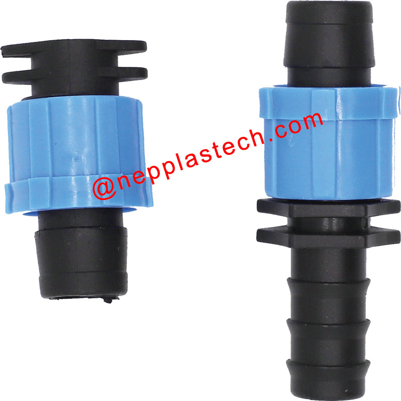 การเกษตรฟาร์มพืชน้ำหยดส่วนประกอบชลประทาน Dn16mm เชื่อมต่อเทปน้ำหยด