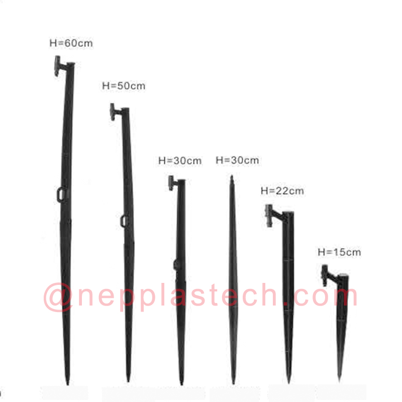 พลังงานแสงอาทิตย์ระบบชลประทานอุปกรณ์ 15 มิลลิเมตรถึง 60 มิลลิเมตรสีดำไมโครสปริงเกลอร์เจ็ทเดิมพัน