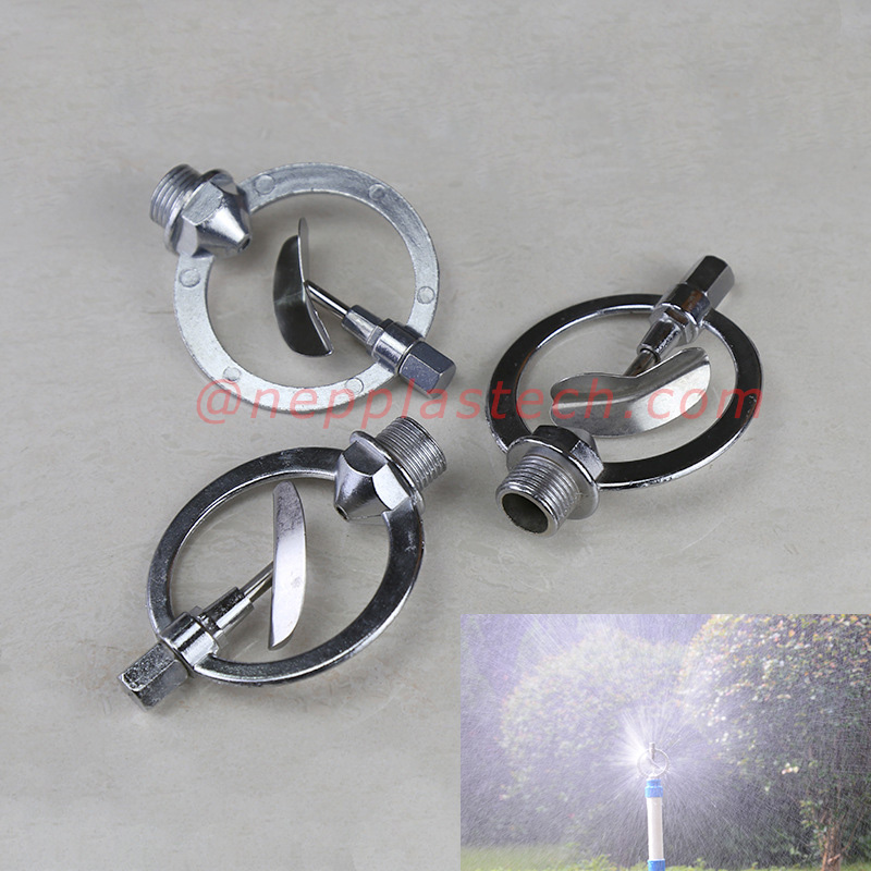 1\/2 นิ้วโลหะผสมสังกะสีผีเสื้ออัตโนมัติหมุนฝนสเปรย์สนามหญ้าสเปรย์ชลประทานและสวนหัวฉีดรดน้ำ