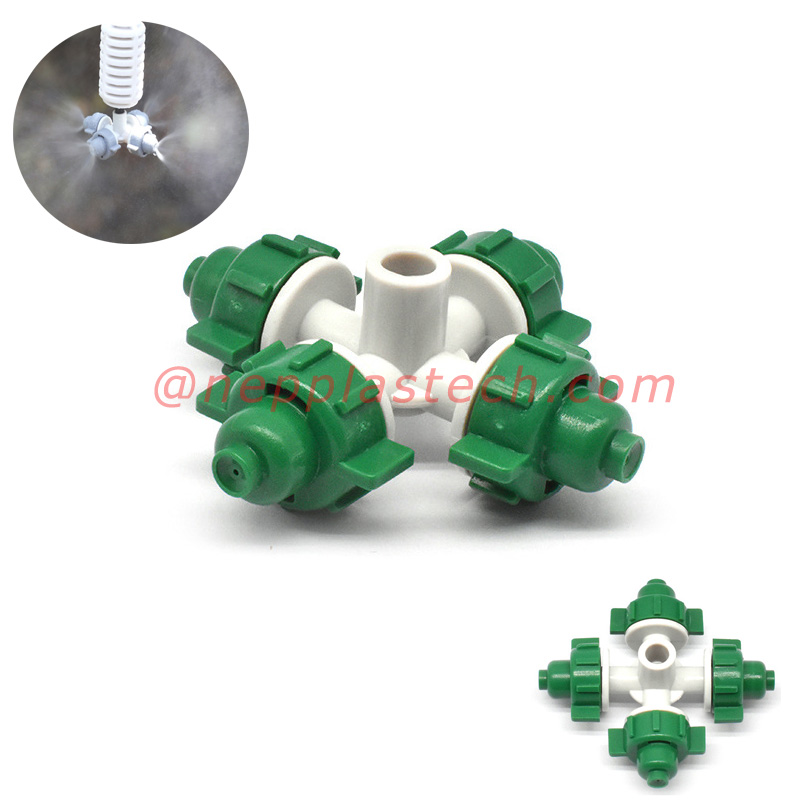 เครื่องพ่นสารเคมีข้าม Atomizing เรือนกระจกความเย็นและความชื้น foggers ประหยัดน้ำชลประทานสปริงเกลอร์ไมโครหมอก