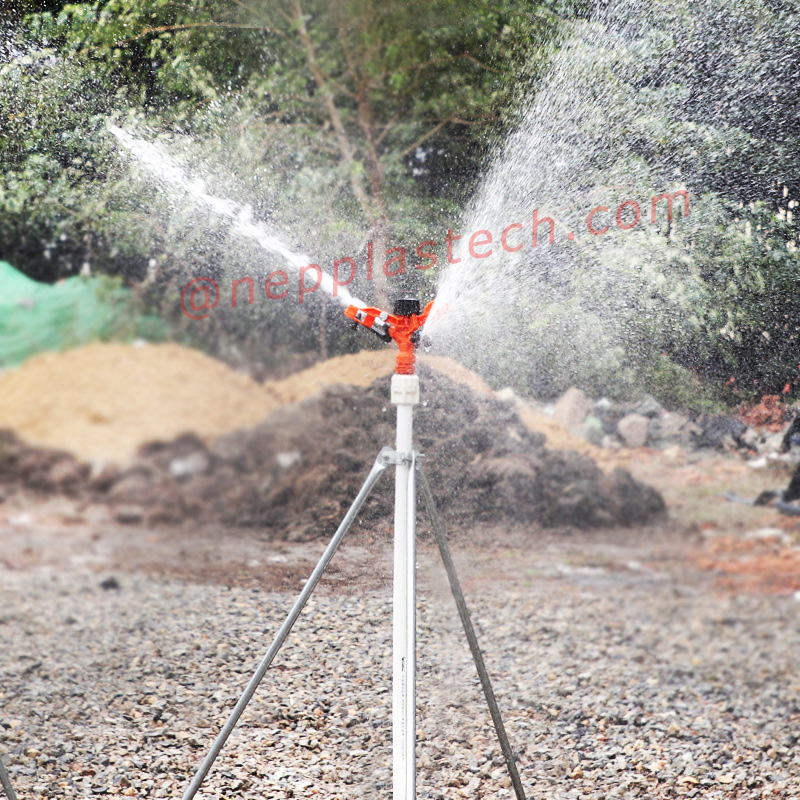 3\/4 นิ้วฟาร์มพืชอัตโนมัติเครื่องมือชลประทาน 1 นิ้วสนามหญ้าสเปรย์ชลประทานพลาสติก 360 องศาหมุนหัวฉีดแรงกระตุ้น