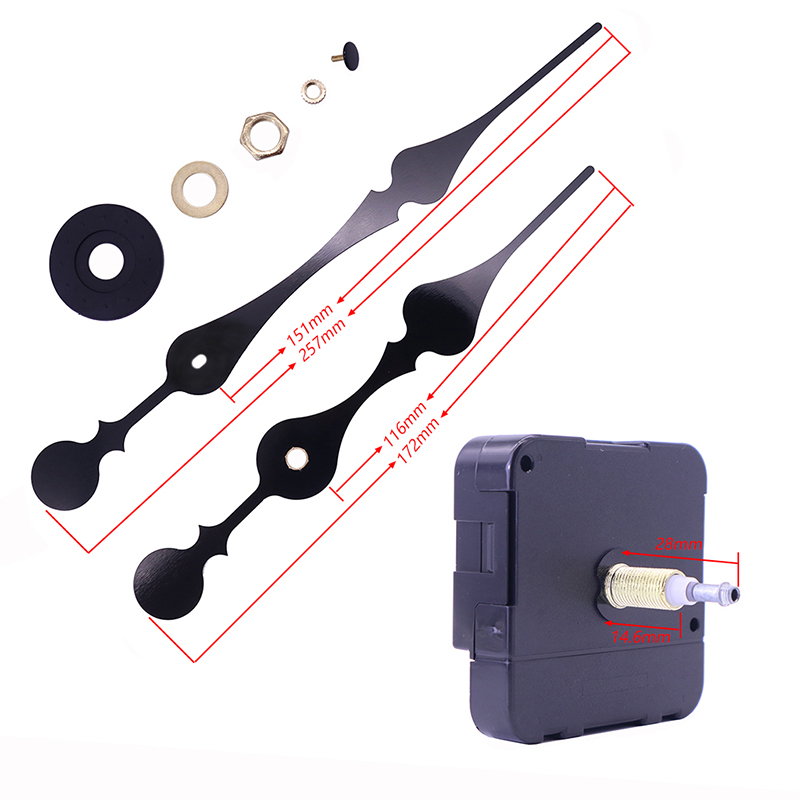 การเคลื่อนไหวของนาฬิกาควอทซ์สีดำขนาด 23 มม. HR1688 และเข็มนาฬิกาขนาดใหญ่