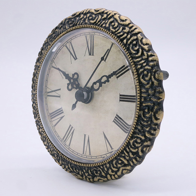 เส้นผ่าศูนย์กลางของ 95mm นาฬิกาแขวนสีดำโบราณ