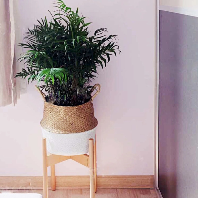 ตกแต่งบ้านกระถางดอกไม้ยืนรูปไข่แขวนตะกร้าเก็บหญ้าทะเล