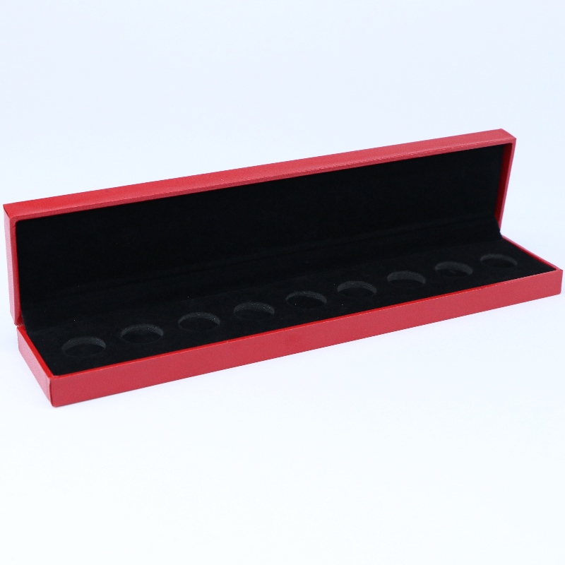 รายการ V-11 สี่เหลี่ยมผืนผ้าหนังเทียมกล่องกระดาษสำหรับ 210 * 35 มม. เหรียญ, ป้ายและสร้อยคอ, ฯลฯ มม. 240 * 52 * 30 น้ำหนักประมาณ 130 กรัม