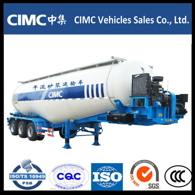 CIMC 3 Axle Bulk Cement Powder Tank Semi Trailer